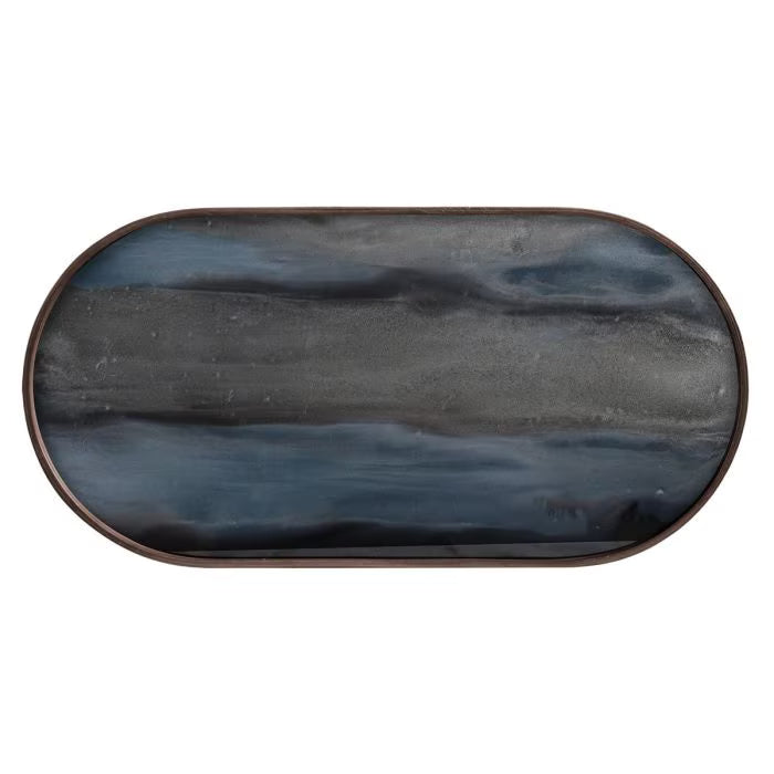 Mensen ontvangen: Ethnicraft Graphite Organic Dienblad Oblong